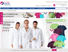 Tablet Screenshot of clinicdress.de